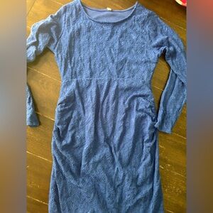 Pinkblush Royal Blue Maternity Lace Dress